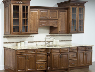 hudson design brown wood custom kitchen cabinets