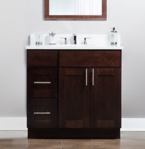 dark brown modern bathroom vanity