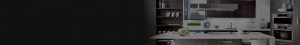 black fades to image of modern kitchen showroom