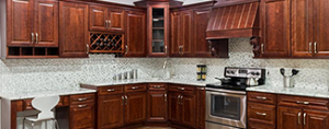 dark brown custom kitchen