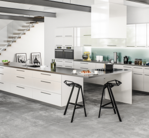 chic modern white custom kitchen cabinets glossy