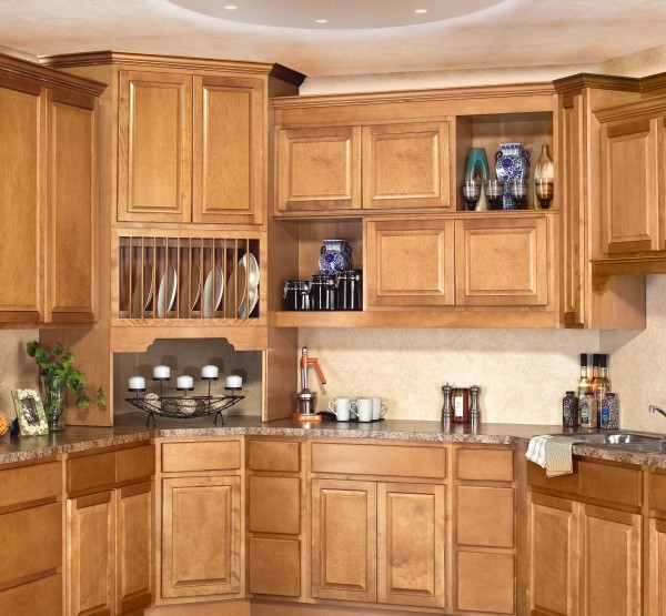 sierra light brown custom kitchen cabinets