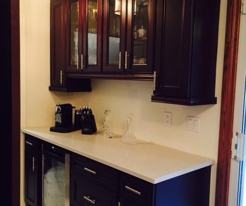Alexandria expresso dark brown gallery cabinets