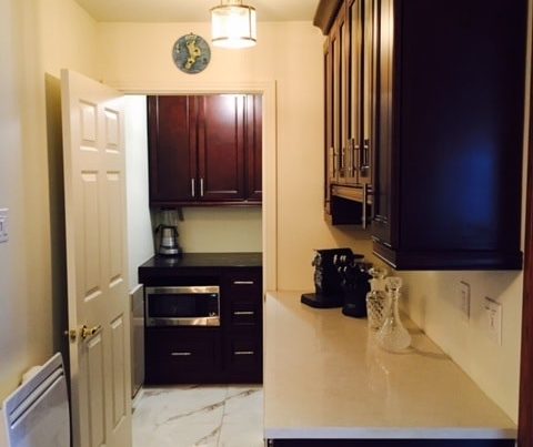 Alexandria expresso dark brown gallery cabinets